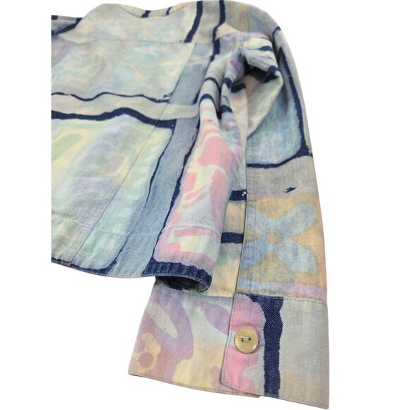 Winter Sun | Pastel, Art Print, Button Up Jacket| Size Medium - Picture 3 of 5